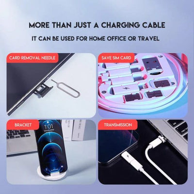 5 in 1 Multifunctional Portable Data Cable Storage Set