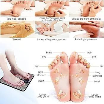 Remote EMS Foot Massager Pad with Remote Improve Blood Circulation Relieve Ache Pain Health Care