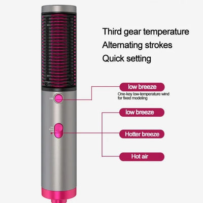 Hair Straightener Brush Round Hot Air Hair Dryer And Straightening Brush Fast Ceramic Heating With Anti Scald Feature Best Quality