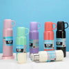 New Shape Vacuum Flask Bottle with 3 Cups and Gift Box Random color