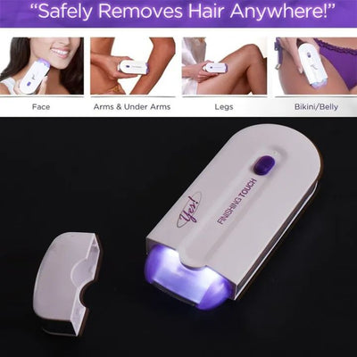 YES Finishing Touch USB Rechargeable 2 in 1 Instant Painless Hair Removal Machine for Men Women Legs Arm Face Body